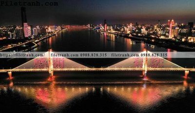 File gốc Canh dem thanh pho 438 (in tráng gương) hiện đại