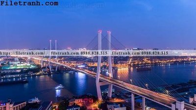 File tranh trang trí Canh dem thanh pho 480 (file gốc)