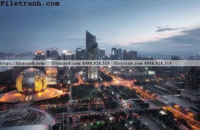 File tranh Canh dem thanh pho 517 (gốc) chủ đề con người