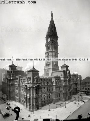 Tải file gốc City Hall_ 1910 (in tráng gương) siêu đẹpFile tranh gốc City Hall_ 1910 chất lượng cao