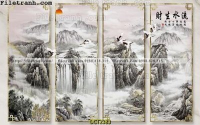 File tranh File vân đá cẩm thạch DCT2383 (bản gốc) in canvas