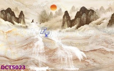 File gốc File gốc in tranh tổng hợp DCT5023 (in lụa) chi tiết cao