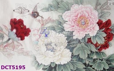 File gốc File gốc in tranh tổng hợp DCT5195 (in lụa) chi tiết cao