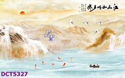 File gốc File gốc in tranh tổng hợp DCT5327 (in lụa) trang trí tường