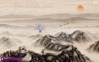 File in trần File gốc in tranh tổng hợp DCT5345 (bản gốc) bầu trời