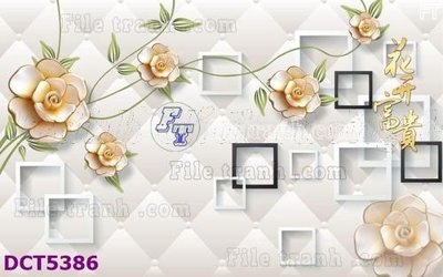 File PSD File gốc in tranh tổng hợp DCT5386 (gốc) tách lớp chi tiết