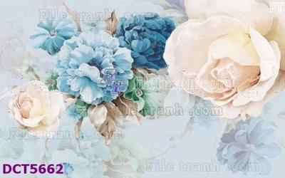 File tranh gốc in trần nhà File gốc in tranh tổng hợp DCT5662 3D