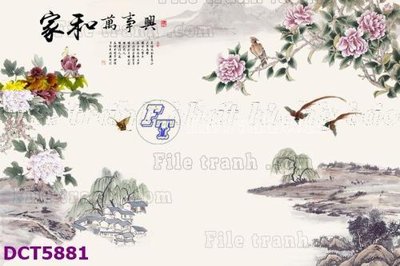 File tranh in mica File gốc in tranh tổng hợp DCT5881 (độ phân giải cao)