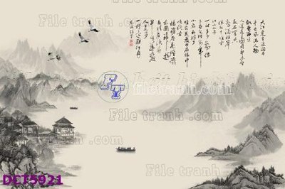 File gốc File gốc in tranh tổng hợp DCT5921 (in lụa) tranh thuận buồm
