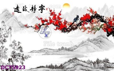 File gốc File gốc in tranh tổng hợp DCT5923 (in tráng gương) hiện đại