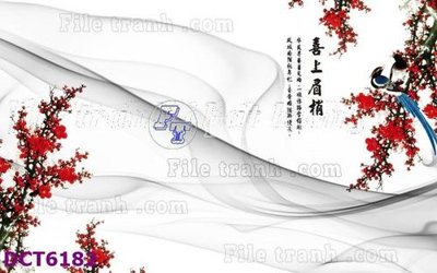 File in trần File gốc in tranh tổng hợp DCT6182 (bản gốc) bầu trời