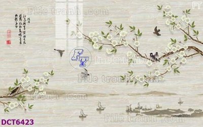 File in trần File gốc in nền tường vân đá cẩm thạch DCT6423 (bản gốc) mây trời