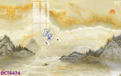 File tranh File gốc in nền tường vân đá cẩm thạch DCT6474 (gốc) in vải canvas