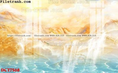 File tranh File in vân đá cẩm thạch DCT7568 (bản gốc) in lụa dán tường