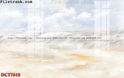 File in trần File in vân đá cẩm thạch DCT7612 (bản gốc) mây trời