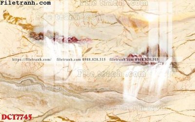 File in lụa File in vân đá cẩm thạch DCT7745 (phong cảnh) File in vân đá cẩm thạch DCT7745