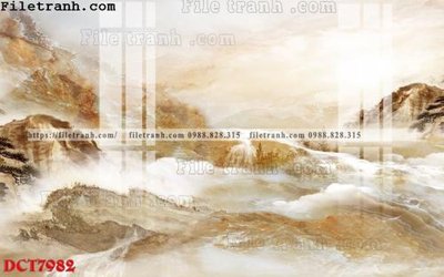 File tranh gốc in trần nhà File in vân đá cẩm thạch DCT7982 3D