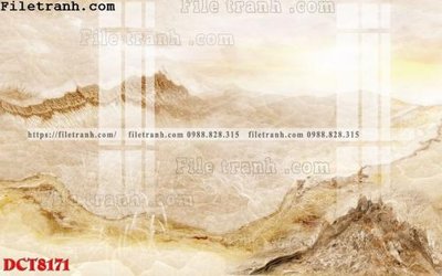File tranh File in vân đá cẩm thạch DCT8171 (bản gốc) treo quán cafe