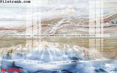 File tranh File in vân đá cẩm thạch DCT8208 (bản gốc) in lụa 3D