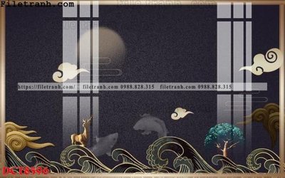 File in trần File in vân đá cẩm thạch DCT8596 (bản gốc) đại dương