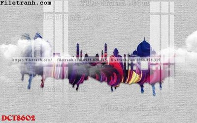 File tranh File in vân đá cẩm thạch DCT8602 (bản gốc) trang trí văn phòng