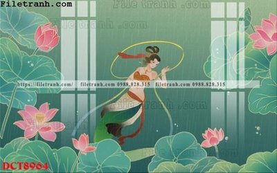 File tranh File in vân đá cẩm thạch DCT8964 (ảnh gốc) in trần 3D