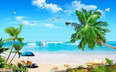 File tranh trang trí File gốc đại đương biển DD248 (tải file gốc)