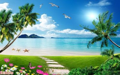 File gốc File gốc đại đương biển DD249 (in lụa) trang trí tường