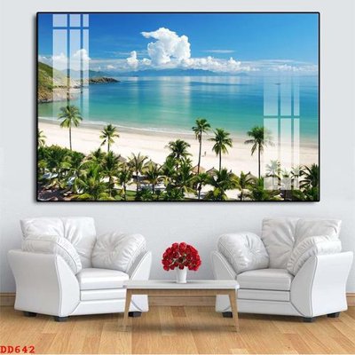 File tranh File gốc đại đương biển DD642 (gốc) in trên kính