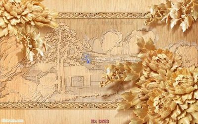 Download file gốc File tranh điêu khắc DK83 (in lụa) hoa lá