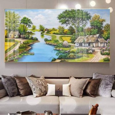 Download file gốc File tranh đồng quê DQ1004 (in lụa) cao cấp