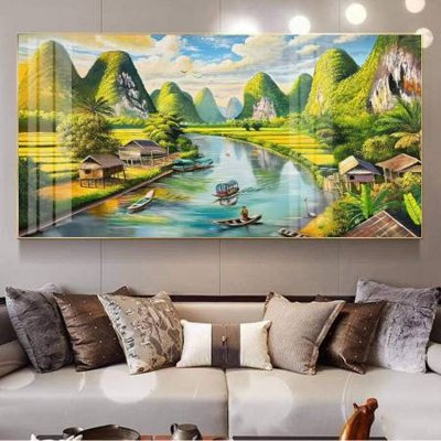 Tải file File tranh đồng quê DQ1051 (PSD) cho in ấn quảng cáo