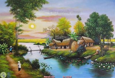 File gốc File tranh đồng quê DQ106 (trang trí) cho phòng khách