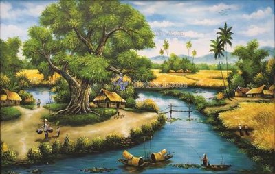 File tranh File tranh đồng quê DQ125 (ảnh gốc) độc quyền