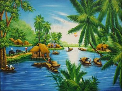 Tệp tin gốc File tranh đồng quê DQ132 (chất lượng cao) File tranh đồng quê DQ132