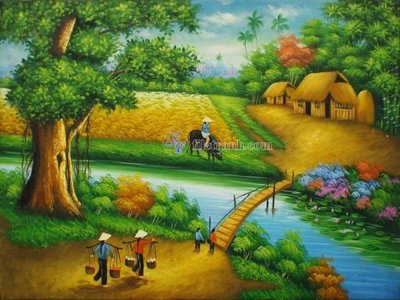Chi tiết file ảnh File tranh đồng quê DQ133 sắc nét