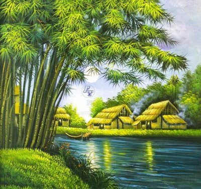 Hình ảnh gốc File tranh đồng quê DQ141 (để in khổ lớn)