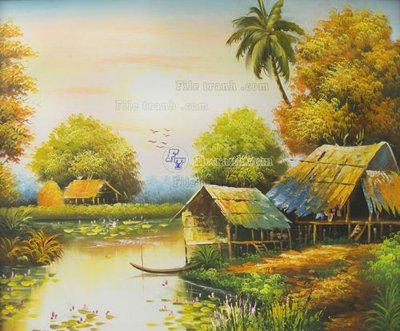 Tải file gốc File tranh đồng quê DQ143 (in khổ lớn) không mờ