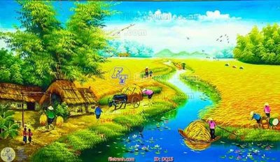 File gốc File tranh đồng quê DQ15 (cho in UV) siêu nét