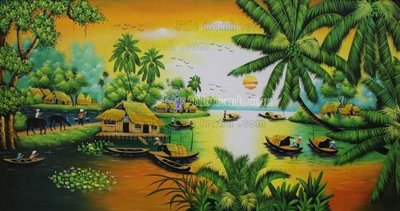 File gốc File tranh đồng quê DQ152 (trang trí) cho phòng khách