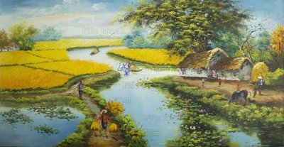 Chi tiết file gốc File tranh đồng quê DQ154 (cho in tráng gương)