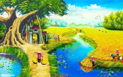 Tải file File tranh đồng quê DQ176 (ảnh gốc) file TIFF