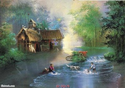 File tranh in trần File tranh đồng quê DQ178 (ảnh gốc siêu nét)