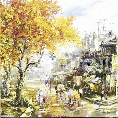 Tải file File tranh đồng quê DQ196 (ảnh gốc) file AI/EPS