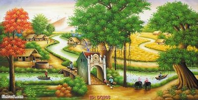 Ảnh mô tả file gốc in mica File tranh đồng quê DQ205