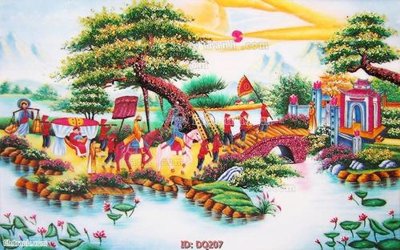 File tranh gốc File tranh đồng quê DQ207 (sắc nét từng chi tiết)
