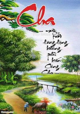 File in trần File tranh đồng quê DQ237 (bản gốc) mây trời