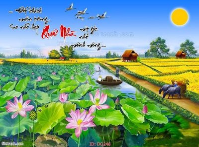 File gốc File tranh đồng quê DQ248 (trang trí) cho phòng khách