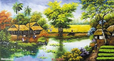 File in ấn File tranh đồng quê DQ259 (bản gốc) sắc nét