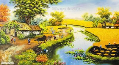 Tải file gốc File tranh đồng quê DQ261 (in khổ lớn) không mờ